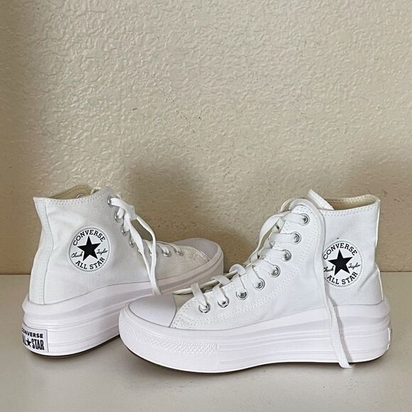 Converse All Star Hi platform CTAS Lift Hi white Platform Sneakers New in box 7 - Picture 16 of 16